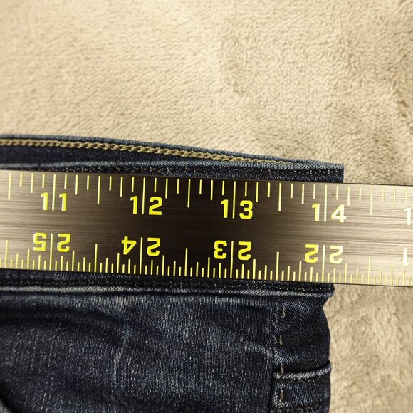 Goldsign jeans mid rise skinny women's 27 dark indigo blue USA made - Picture 6 of 15